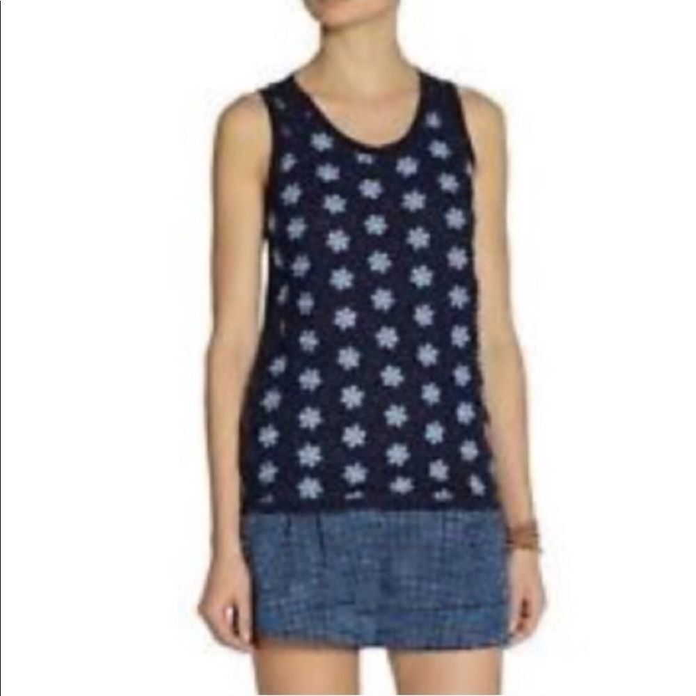 J Crew Crochet Lace Tank Top Sz M